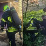 В Дрогобичі пожежники врятували жінку з будинку у вогні (Фото, Відео)